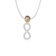 thumbnail image 2 of Delight Jewelry Silvertone Large Infinity Sign Mia Monkey Charm Necklace, 2 of 4