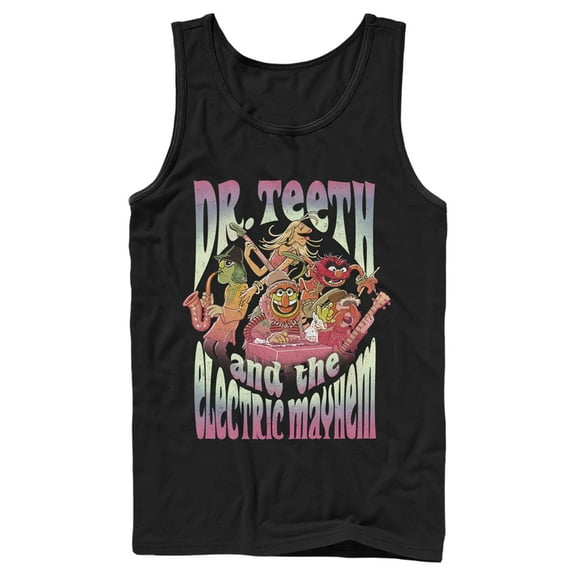 Men's The Muppets Electric Mayhem  Tank Top Black 2X Large