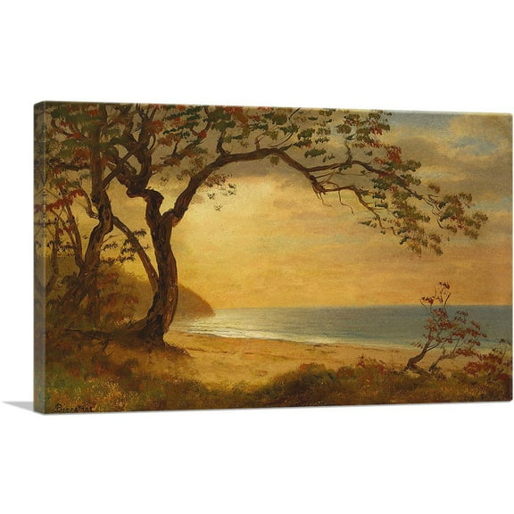 ARTCANVAS California Coast Canvas Art Print by Albert Bierstadt - Size: 26" x 18" (0.75" Deep)