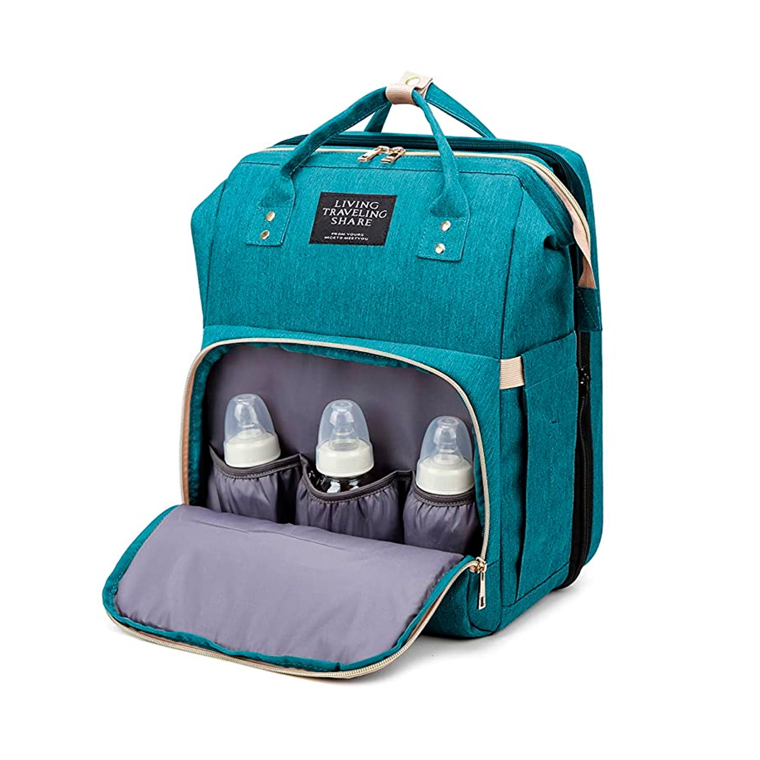 Mochila Pañalera Maternal 3 En 1 Verde
