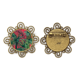 thumbnail image 1 of Planta de piña Leaf cielo rojo Broche de flores, regalo de joyería para mujeres y niñas Unbranded M, 1 of 3