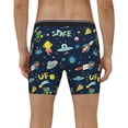thumbnail image 4 of Xecao Funny Spaceships Print Boxer Briefs for Men's Stretch Moisture-Wicking Underwear, Mid-Rise Classics breathable fabric, 4 of 7
