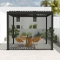 thumbnail image 2 of Mirador 111S Outdoor Pergola Aluminum Deco Wall Skyline 1/3 10' Side, Dark Grey (Not Pergola), 2 of 6