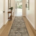 thumbnail image 4 of DEORAB Runner Rug 2X10 Non Slip Hallway Vintage Rugs, Machine Washable Lightweight Mat for Living Room, Entryway, Bedroom, Kitchen and Passage, Ultra-Thin, TAN, 4 of 8