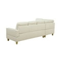 thumbnail image 3 of Hommoo Modern L-Shaped Couch Sofa Set, Faux Leather Living Room Furniture Sets, 4-Seat Sectional Sofa for Small Space,White(No Ottoman), 3 of 8