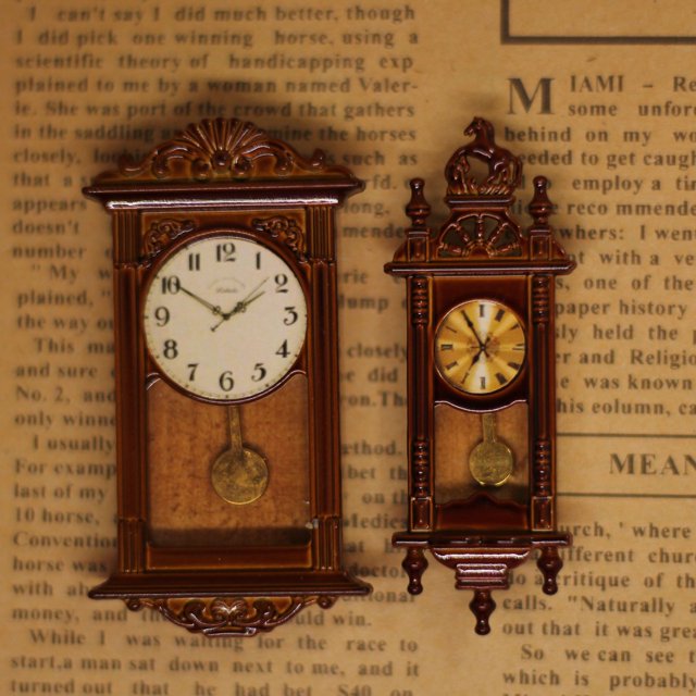 Accesorios para casas de muñecas en miniatura de 12 puntos, reloj retro, juguete para casa de muñecas para niños, reloj, escena de disparo