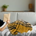 thumbnail image 3 of Tiger Soft Flannel Fleece Throw Blanket, Sketch Drawing of Bengal Royal Animal Carnivore Large Cat Vibrant Colors, Cozy Plush for Indoor and Outdoor Use, 70" x 90", Pale Brown Black, by Ambesonne, 3 of 5
