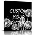 thumbnail image 2 of White Dandelion Wall Art Painting on Canvas, Spring Flowers Botanical Vintage Black Canvas Art Home Prints Wall Art Framed Modern Artwork for Living Room Bedroom Wall Decor 20x20in, 2 of 9