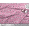 thumbnail image 3 of Soimoi Poly Georgette Fabric Leaves & Magnolia Floral Fabric Prints By Yard 52 Inch Wide, 3 of 5