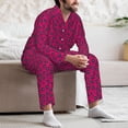 thumbnail image 7 of Naloa Floral Colorful Men’s Pajamas Set - Long Sleeve Button Down Sleep Shirt and Pajama Bottoms Sleepwear Set-XX-Large, 7 of 7
