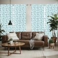 thumbnail image 2 of Ambesonne Plane Window Curtains, Cartoon Sky Planes Clouds, Each 28" W x 84" L, Pale Blue White Pink, 2 of 5