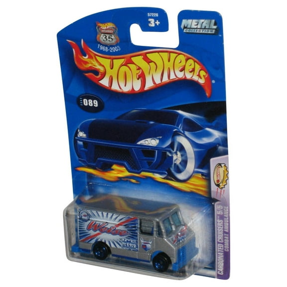 Hot Wheels Carbonated Cruisers 5/5 (2003) Silver Combat Ambulance Toy Van #089