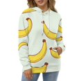 thumbnail image 4 of Yellow Banana Pattern Men's Women Vintage 3D Hooded Sweatshirt - All-Season Loose Fit Streetwear, 4 of 6