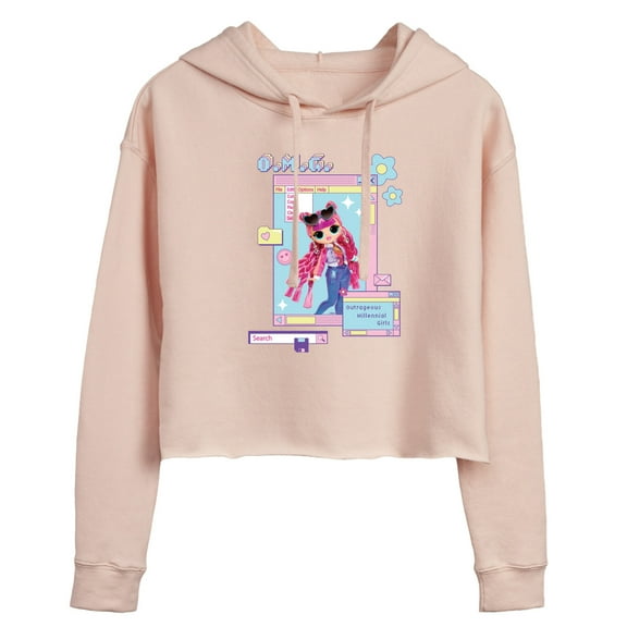 LOL OMG! Fashion Dolls - Outrageous Millennial Girls - Juniors Cropped Pullover Hoodie