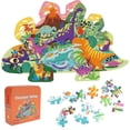 thumbnail image 1 of 105 Piece Dinosaur World Jigsaw Puzzle for Kids 3-10, Stegosaurus Shaped Puzzle Preschool Learning Educational Toys for Children (23.5 x 14.8 In, 1 of 5