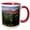 Red/White, variant on 3drose, Teton Mtn, Snake River Bend, Grand Teton, Wyoming - Us51 Rkl0001 - Raymond Klass, 11oz Two-tone Red Mug