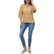 thumbnail image 2 of INSPIRAR CHIC Camisetas de Verano de Manga Corta con Cuello Redondo y Diseño Calado XL Caqui, 2 of 6