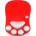 thumbnail image 1 of Cat Paw Mouse Pad with Wrist Support,Portable Ergonomic Anti-Slip Gaming Mouse Mat for Relief Wrist Pain (10.7X7.7X1.1inch) (Red), 1 of 4