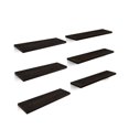 thumbnail image 1 of Repisas flotantes de madera 50 cm x 15 cm set de 6 estantes minimalistas para cocina baño sala cuarto negocio soportan hasta 10 kg fáciles de instalar, 1 of 8