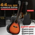 thumbnail image 3 of 41" Full-Size Acoustic Guitar Kit, Cutaway Body with Digital Tuner, and Accessory Kit, (Sunburst Teardrop), 3 of 7
