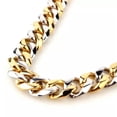 thumbnail image 4 of QQTDFG 10/12/15/1​7mmFashion Stainless Steel Men Chain Necklace Bracelet Hiphop Jewelry-36 inch-12mm-SilverGold, 4 of 6