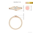 thumbnail image 4 of ANGARA Natural Diamond Heart Promise Ring in 14K Rose Gold for Women (Size-3.1mm | Color-H | Clarity-SI2) | April Birthstone, Birthday, Anniversary, Jewelry Gift for Women | Natural Diamond Ring, 4 of 9