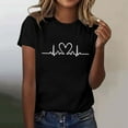 thumbnail image 2 of Mode et Loisirs Art Performance Imprimé Col Rond Manches Courtes T-Shirt Décontracté T-Shirt Manches Longues pour Femmes Confort Manches Courtes T-Shirts pour Femmes, 2 of 4