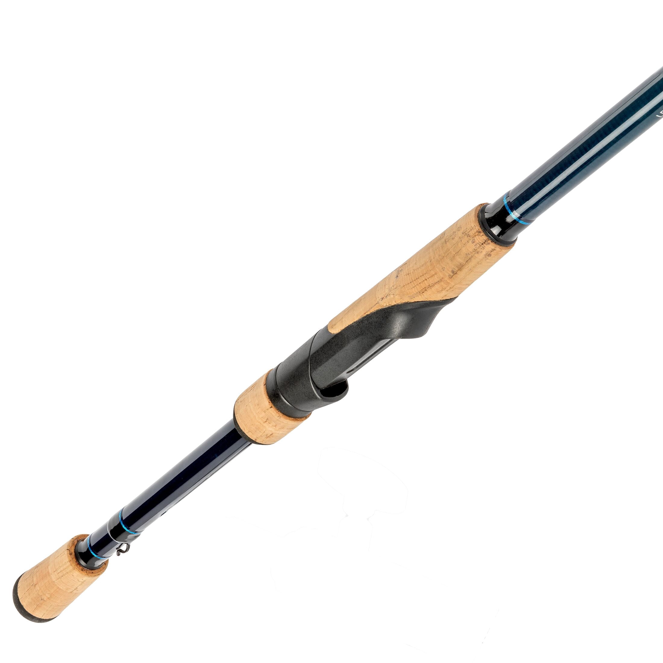 Lew’s LFS Spinning Fishing Rod, 6-Foot 10-Inch, 1-Piece Rod with Medium Power and Extra-Fast Action, LFS-X3 Blank, Cork Split-Grip, Fuji Concept O Guides, Comfort Plus Reel Seat, Blue/Black