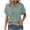 Army Green, variant on Womens Tops Trendy Cap Sleeve Roll up Blouse V Neck Button down Shirt with Pocket Spring Summer Casual Loose Tee