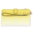 thumbnail image 3 of Michael Kors Women's Jet Set Large Ombré Signature Logo Wristlet (Daisy Yellow), 3 of 5