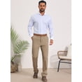 thumbnail image 5 of DARING DIVA Men's Striped Button Down Long Sleeve Stretch Shirts M Light Blue, 5 of 7