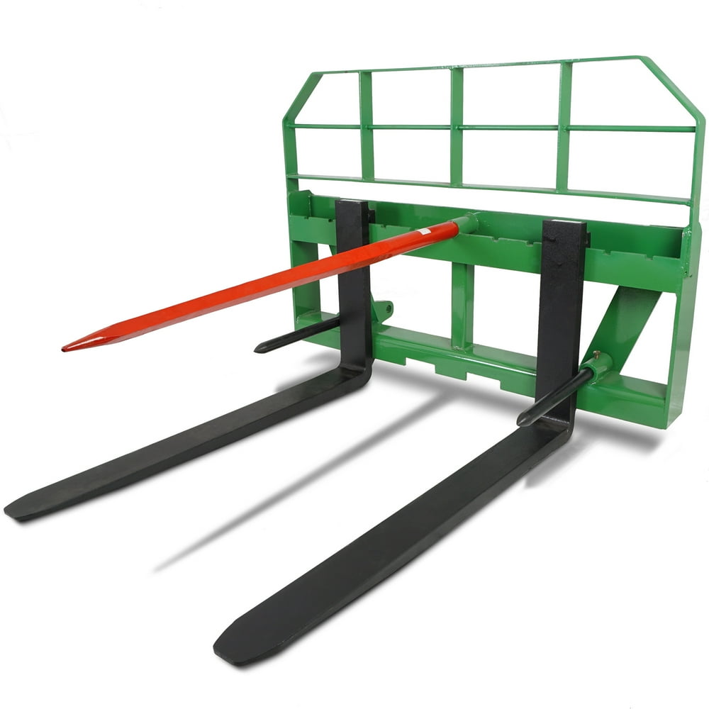Titan 48" Pallet Fork Attachment HD 49" Hay Bale Spear fits John Deere