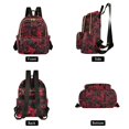 thumbnail image 2 of JIALIOU Mini Backpack Purse for Women Quilted Casual Daypack Small Travel Shoulder Bag, Red Black Pixel Cyberpunk Cityscape, 2 of 7