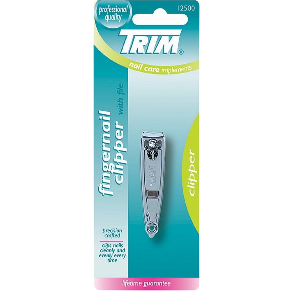 Trim Fingernail Clipper With File 1 ea (Pack of 3)