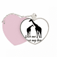 thumbnail image 1 of Common Knowledge English Language Culture Giraffe Mirror Travel Purse Makeup Heart Pink, 1 of 4