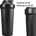 thumbnail image 5 of diliqua -6 PACK- Shaker Bottles for Protein Mixes | BPA-Free & Dishwasher Safe | 6 Large 24 oz protein shaker bottle | Shaker Cups for protein shakes | Blender Shaker Bottle Pack, 5 of 5