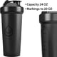 thumbnail image 5 of diliqua -6 PACK- Shaker Bottles for Protein Mixes | BPA-Free & Dishwasher Safe | 6 Large 24 oz protein shaker bottle | Shaker Cups for protein shakes | Blender Shaker Bottle Pack, 5 of 5