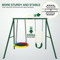 Trekassy 440lbs 2 Seat Metal Swing Set with Heavy Duty AFrame Metal Swing Stand