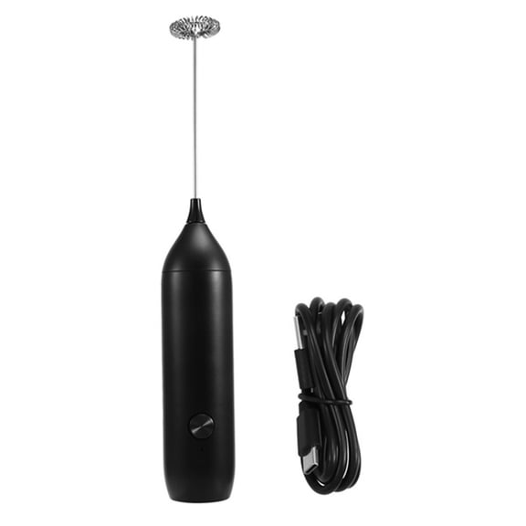 Handheld Electric Milk Frother USB Rechargeable Mini Foam Maker Drink Mixer Whisk G12652