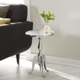 thumbnail image 3 of DecMode Silver Round Aluminum, Traditional and Sophisticated Accent Side Table, 15"W x 22"H, 3 of 17