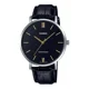 thumbnail image 1 of Reloj pulsera Casio MTP-VT01 con correa de cuero color negro - bisel plateado, 1 of 8
