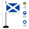 thumbnail image 7 of ANLEY Scotland Deluxe Desk Flag Set - 6 in x 4 in Miniature Scottish Desktop Flag, 7 of 7