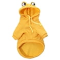 thumbnail image 2 of Fleece Dog Hoodie Coat for Small Dogs Chihuahua Puppy Warm Cute Yellow Jacket with Adorable Design Pet Sweater Soft Winter Clothes Pet Apparel & Accessories S, 2 of 8