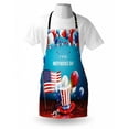 thumbnail image 3 of 4th of July Apron Festive Celebration of the Important Day Uncle Sam Hat Flag Balloons, Unisex Kitchen Bib Apron with Adjustable Neck for Cooking Baking Gardening, Blue Red and Pearl, by Ambesonne, 3 of 3
