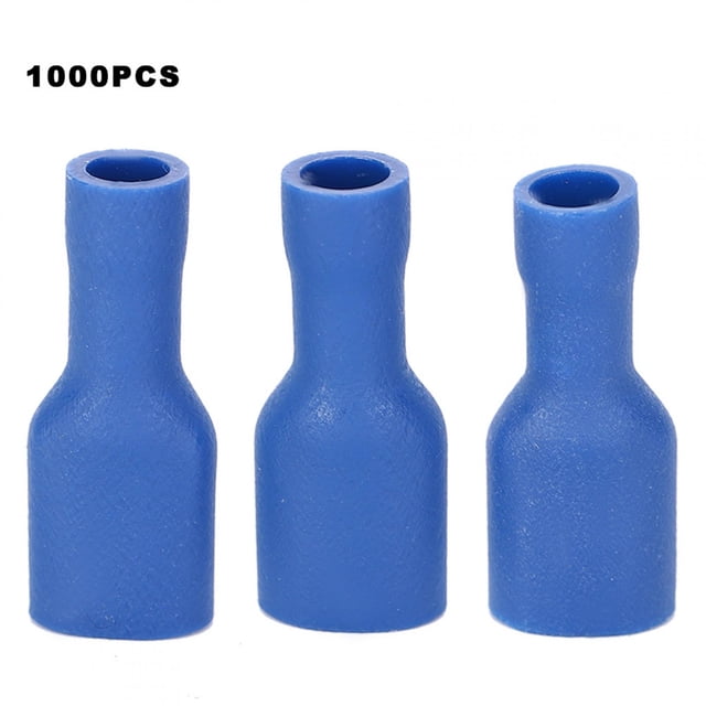 1000 terminales hembra de conector de cable de aislamiento completo de PVC azul FDFD2-250 para ingeniería eléctrica