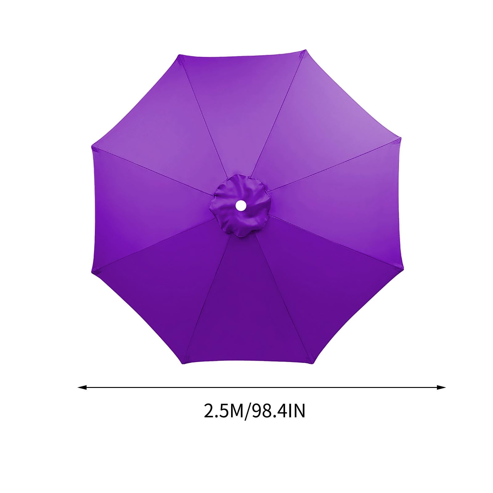 98.4 Inches 8 Ribs Large Outdoor Patio Umbrella Market Table Umbrella-UV Resistant,190T Heavy-Duty Rainproof Pool Umbrella,Umbrella Replacement Canopy Replacement Top Cover (Frame Not Included)