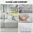 thumbnail image 6 of Aukfa Oversized Double Chaise Lounge Modular Boneless Couch, 2 Cup Holders, 4 Throw Pillows, Light Gray, 6 of 9