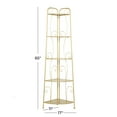 thumbnail image 4 of DecMode 11"W, 65"H Metal Glam Bakers Rack, Gold, 1-Piece, 4 of 8