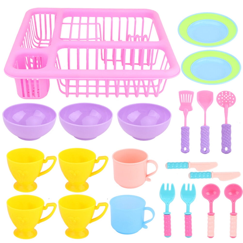 Play Kitchen Toys Set Pretend Toy Kids Cookware Accessories Dishes ...