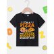 thumbnail image 2 of Boys' Summer Fashion Short Sleeve T-Shirt - "I'm A Pizza And Chicken Nuggets Kind of Guy" Graphic Print, Casual Cotton Crew Neck Tee, 2 of 7